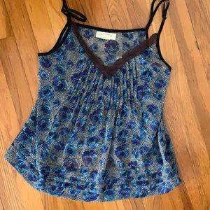 Urban outfitters blue floral cami
